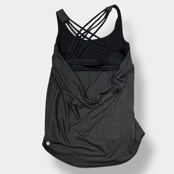 LULULEMON Wild Heathered Black Tank, Athletic Top, Sz 6 - Picture 14 of 16